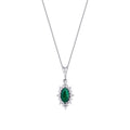 0.45 Carat Diamond Emerald Necklace