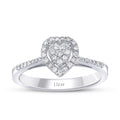 0,20 Carat Diamond Heart Ring