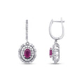3,84 Carat Diamond Ruby Earrings