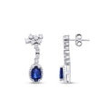 1.44 Carat Diamond Sapphire Earrings