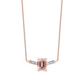 0.65 Carat Diamond Morganite Necklace