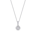 0.19 Carat Diamond Flower Necklace