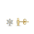 0.48 Carat Diamond Flower Earrings