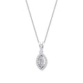 0.05 Carat Diamond Pear Baguette Necklace