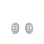 0.14 Carat Diamond Baguette Earrings