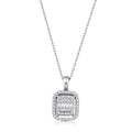 0.16 Carat Diamond Baguette Necklace