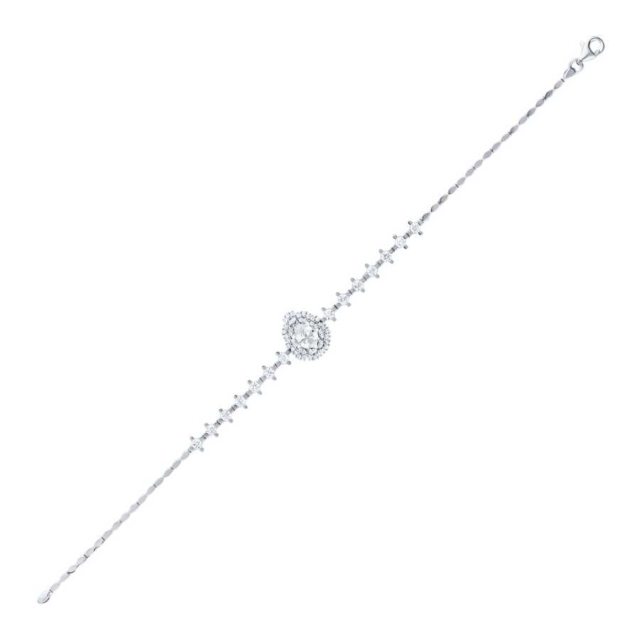 Gold Trend Sequential Solitaire Bracelet