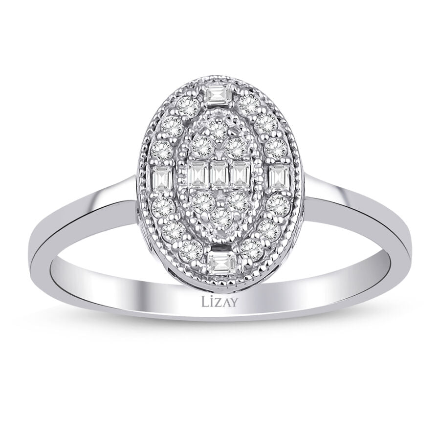 0,19 Carat Diamond Baguette Ring
