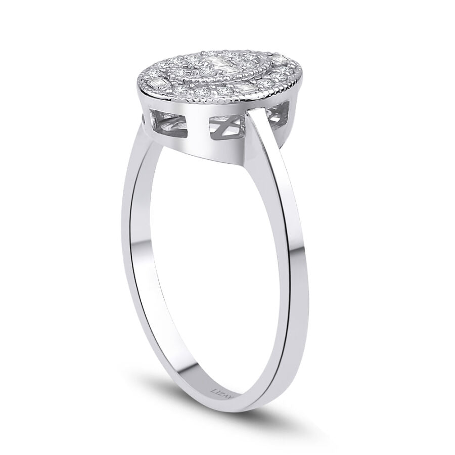 0,19 Carat Diamond Baguette Ring