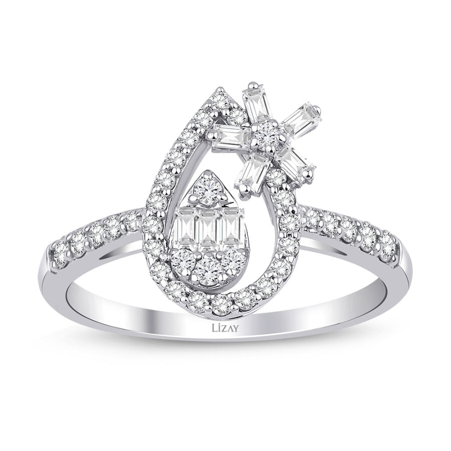 0.46 Carat Diamond Baguette Ring