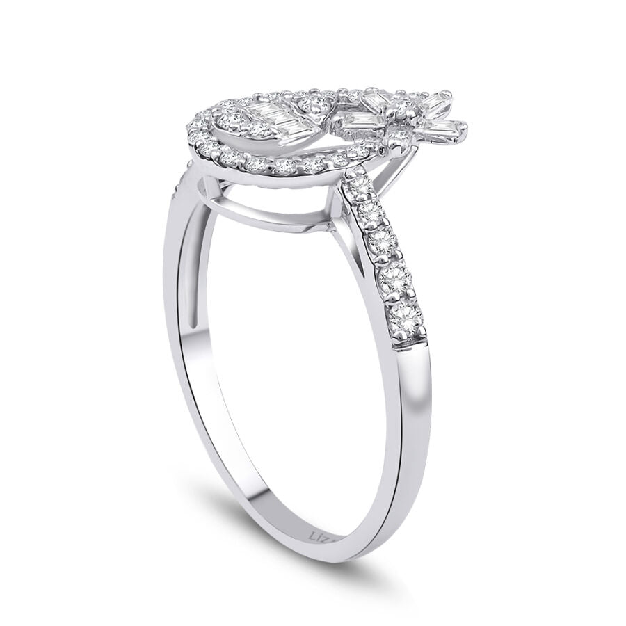 0.46 Carat Diamond Baguette Ring