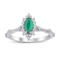 0,60 Carat Diamond Emerald Ring