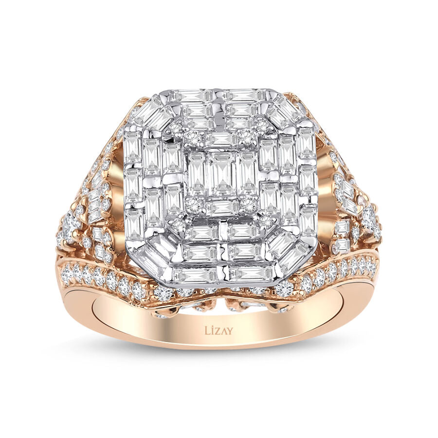 1,86 Carat Diamond Baguette Ring