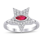 0,63 Carat Diamond Ruby Ring