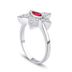 0,63 Carat Diamond Ruby Ring