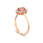 1,06 Carat Diamond Morganite Ring