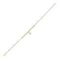 Gold Baguette Flower Anklet