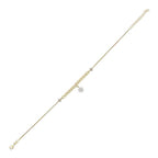 Gold Baguette Flower Anklet