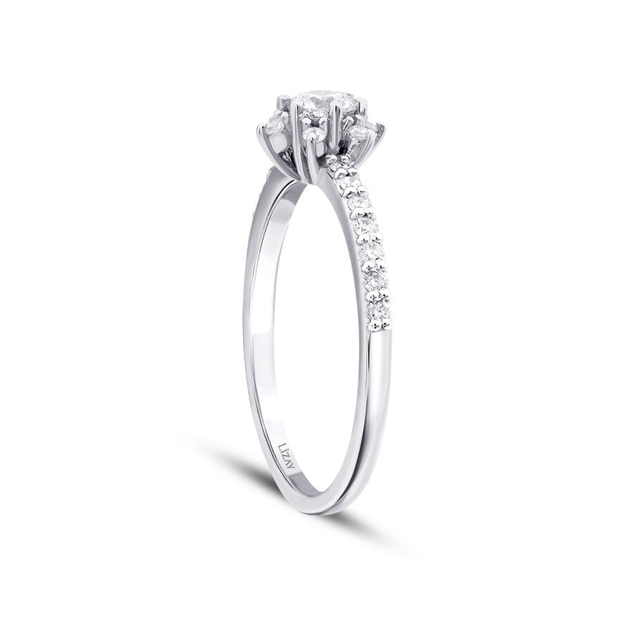 0.43 Carat Diamond Round Solitaire Engagement Ring