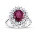 1,24 Carat Diamond Ruby Ring