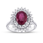 1,24 Carat Diamond Ruby Ring