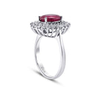 1,24 Carat Diamond Ruby Ring