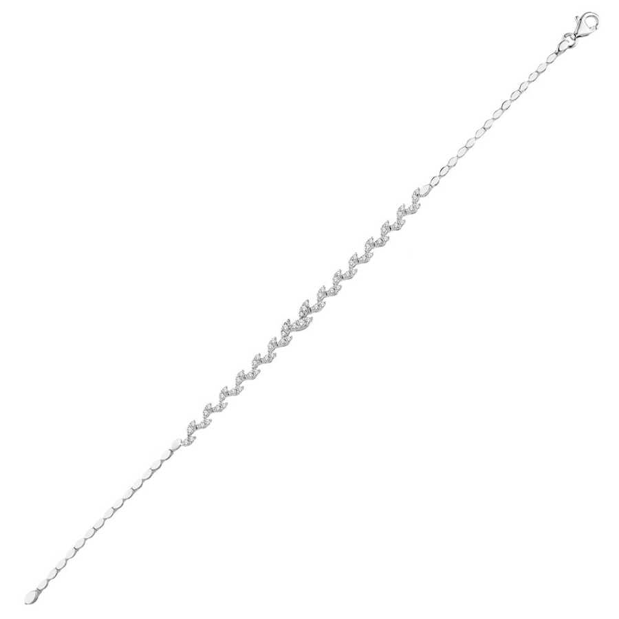 Gold Leaf Tennis Bracelet