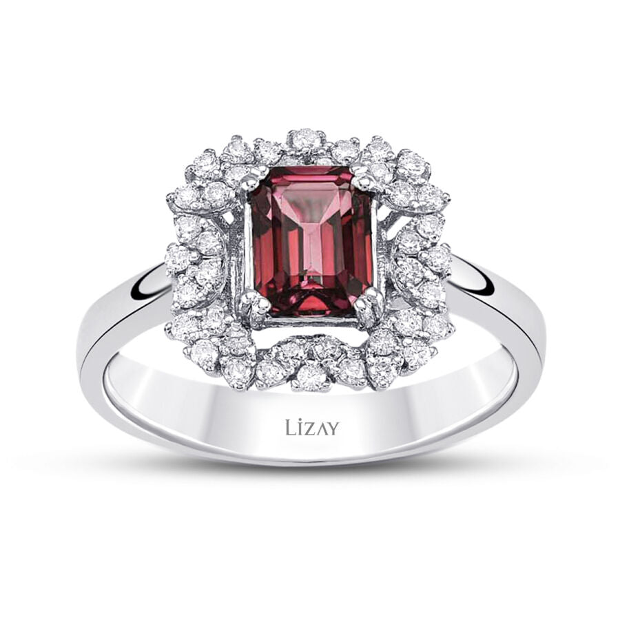 3,33 Carat Diamond Ruby Ring