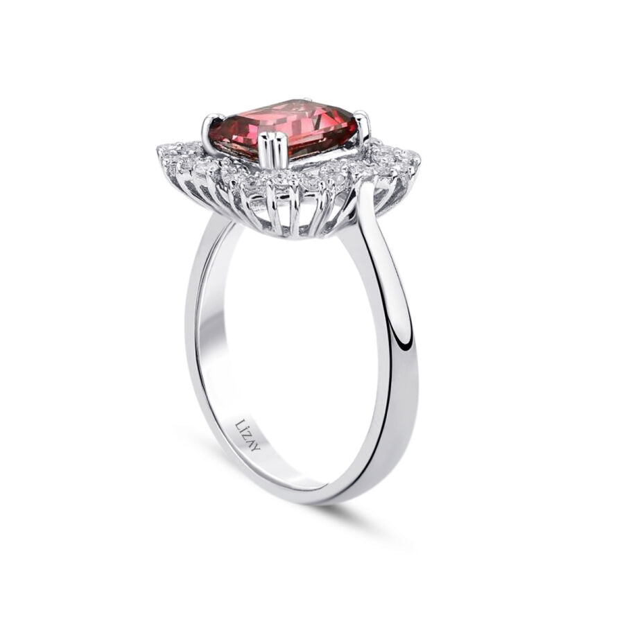 3,33 Carat Diamond Ruby Ring