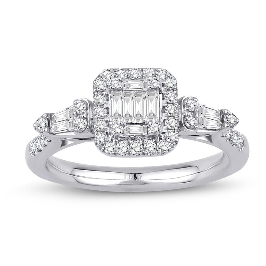0,46 Carat Diamond Baguette Ring