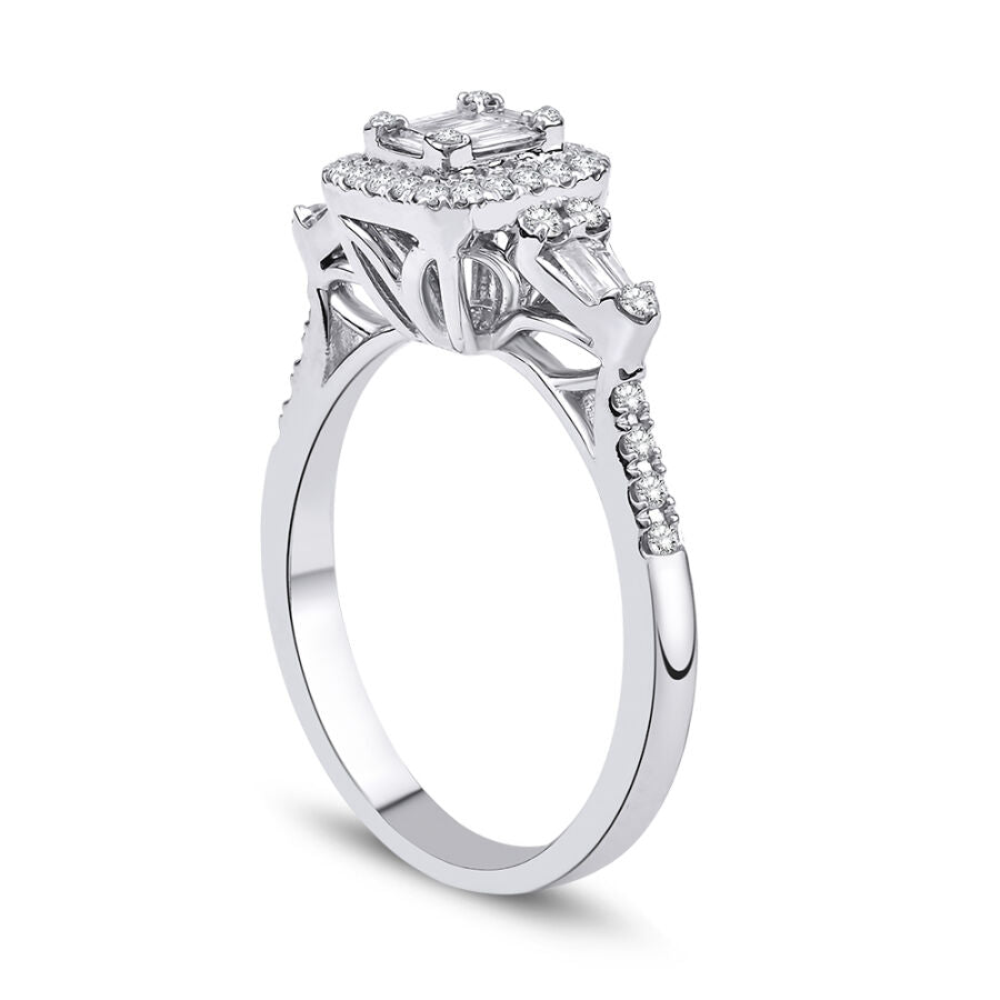 0,46 Carat Diamond Baguette Ring