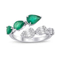 1,27 Carat Diamond Emerald Ring