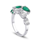1,27 Carat Diamond Emerald Ring