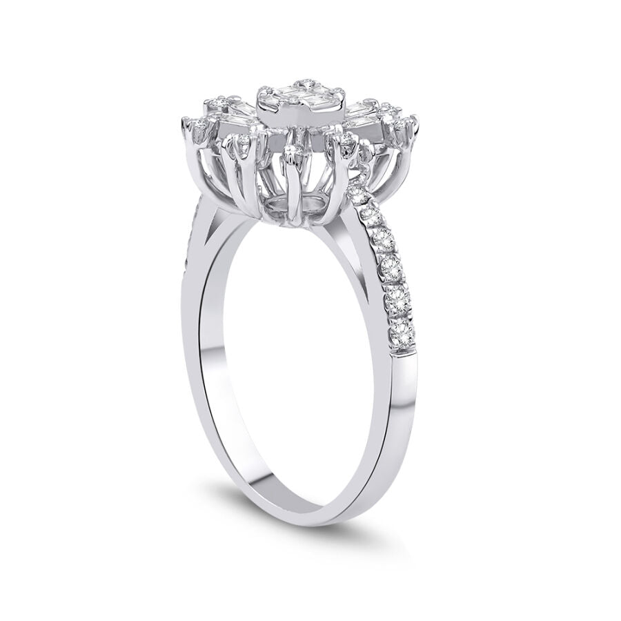 0.64 Carat Diamond Baguette Ring