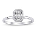 0,11 Carat Diamond Baguette Ring