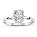 0,11 Carat Diamond Baguette Ring
