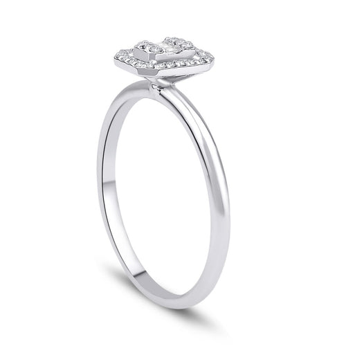 0,11 Carat Diamond Baguette Ring