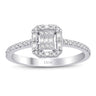 0,28 Carat Diamond Baguette Ring