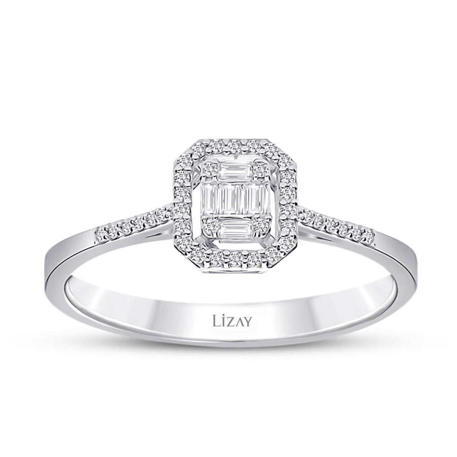0.20 Carat Diamond Baguette Ring