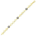Gold Triple Evil Eye Chain Bracelet
