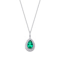 0.74 Carat Diamond Colored Stone Necklace