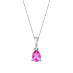 1,32 Carat Diamond Pink Sapphire Necklace