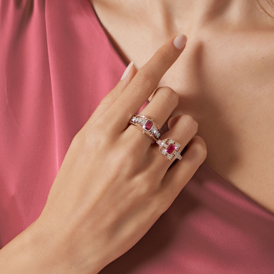1,01 Carat Diamond Ruby Ring