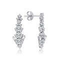 Gold Dangling Triangle Baguette Earring