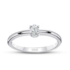 0,20 Carat Diamond Oval Solitaire Engagement Ring