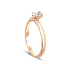 0,20 Carat Diamond Oval Solitaire Engagement Ring