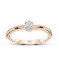 0,20 Carat Diamond Oval Solitaire Engagement Ring