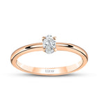 0,20 Carat Diamond Oval Solitaire Engagement Ring