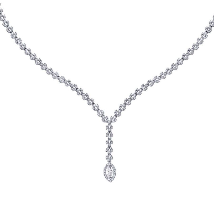 Gold Marquise Tennis Neckband