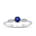 0,35 Carat Diamond Sapphire Ring